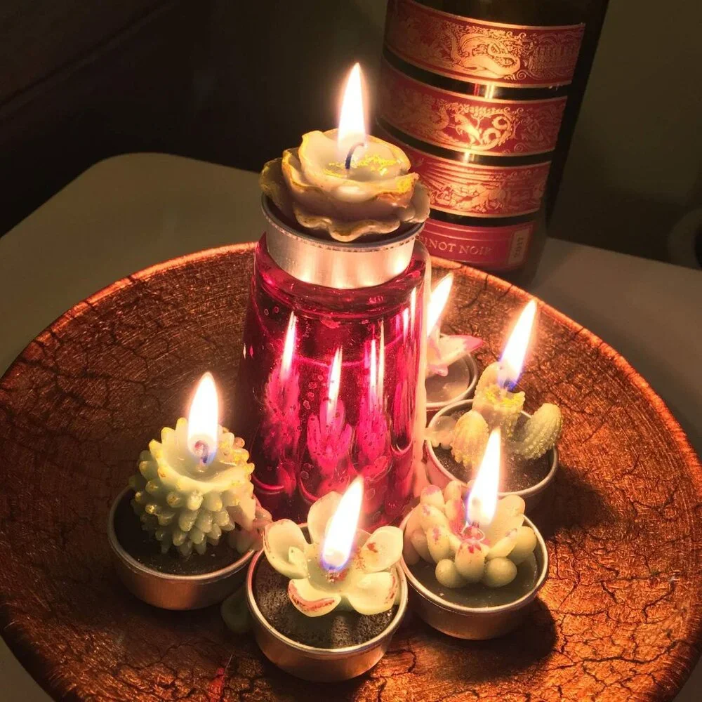 Scented Succulent Cactus Tealight Candles, 6pk NIP - Picture 13 of 13